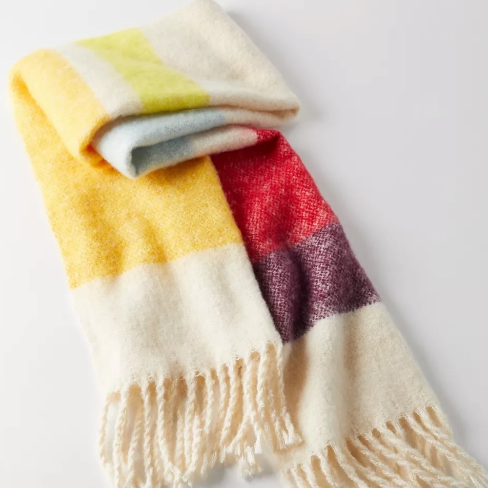 - SOLD - Urban Outfitters Striped Woven Scarf
